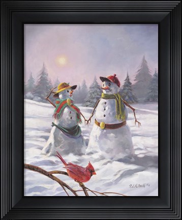 Framed Mr And Mrs Snow 2010 Print
