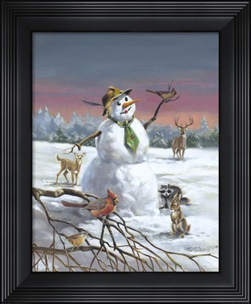 Framed Mr Snow And Friends Print