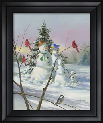 Framed Snow Family Print