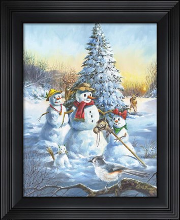 Framed Snow Bird Print