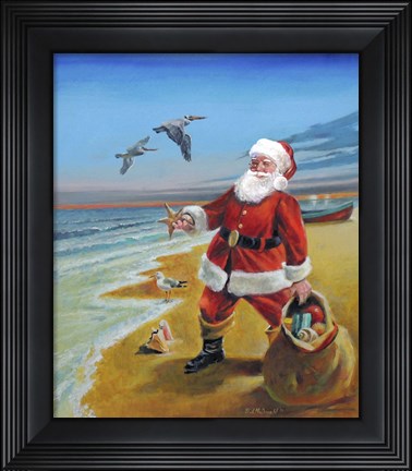 Framed Santa 2 Print