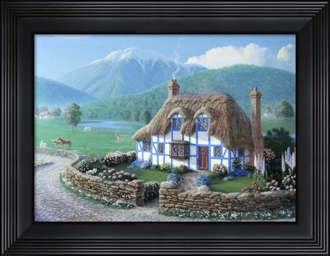 Framed Country Cottage Print