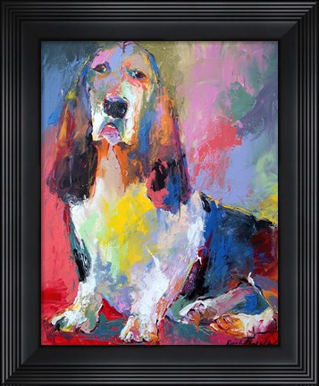 Framed Basset Hound Print