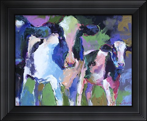 Framed 3 Cows Print