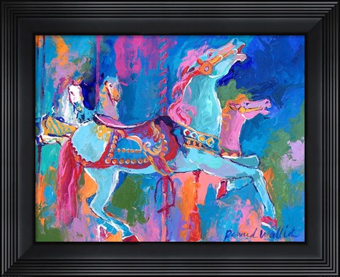 Framed Carousel Horse 1 Print