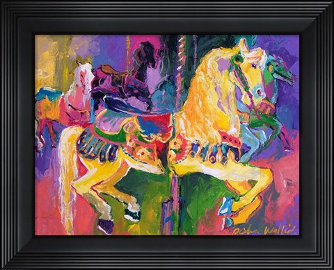 Framed Carousel Horse 2 Print