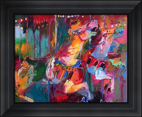 Framed Carousel Horse 4 Print