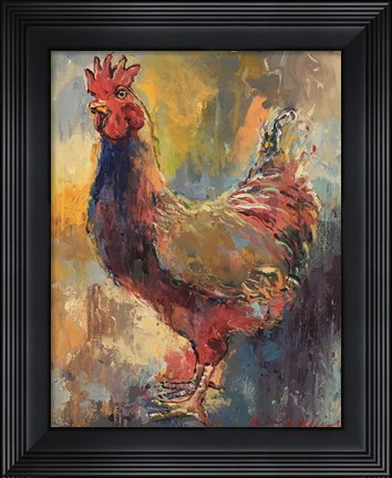 Framed Rooster 1 Print