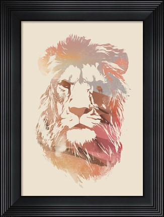 Framed Desert Lion Print
