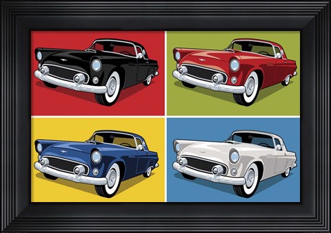 Framed 1956 Thunderbird Classic Car Print
