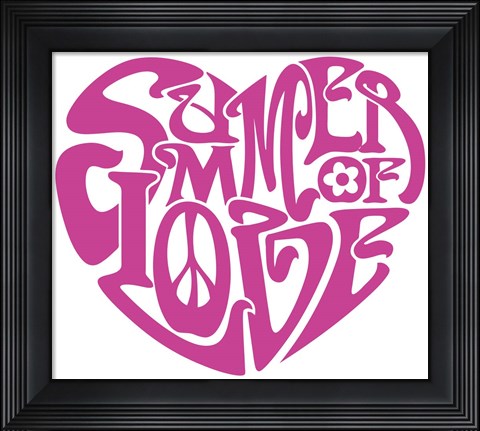 Framed Summer Of Love Heart Print