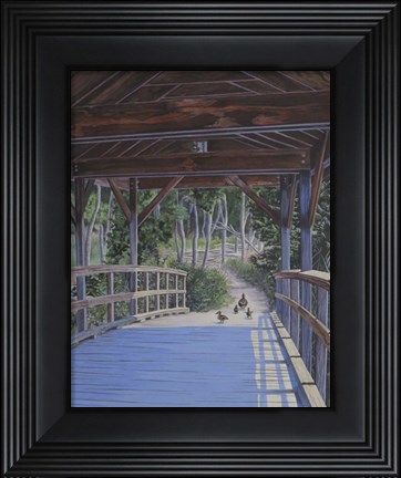 Framed Duck Crossing Print