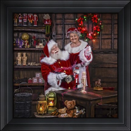 Framed Magic Paint With Mrs Claus Print