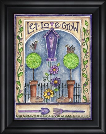 Framed Let Love Grow Print