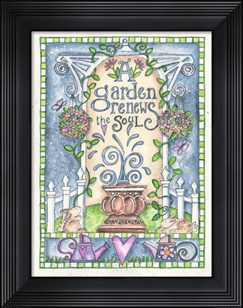 Framed Garden Renews The Soul Print
