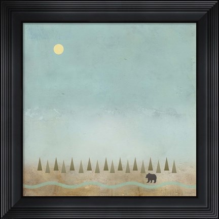 Framed Mountains in the Mist Print