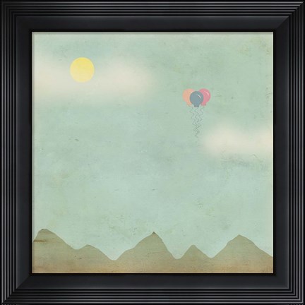 Framed Over the Mountains Print