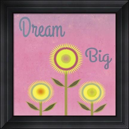 Framed Dream Big Pink Print