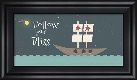 Framed Follow Your Bliss Boy Print