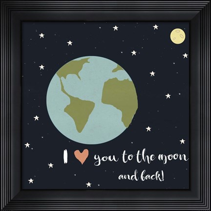 Framed To the Moon Print