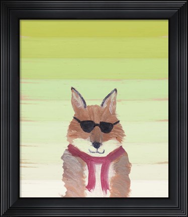 Framed Hipster Fox Print