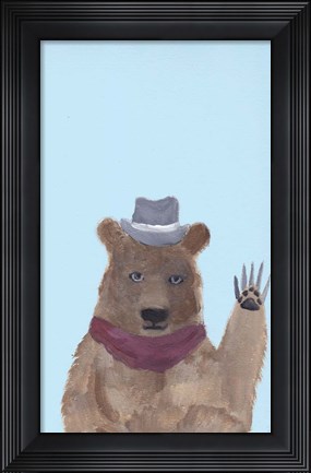 Framed Hipster Bear Print