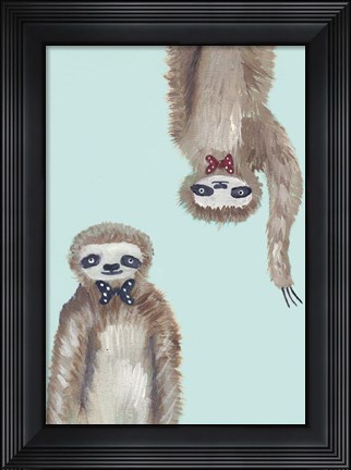 Framed Hipster Sloths Print