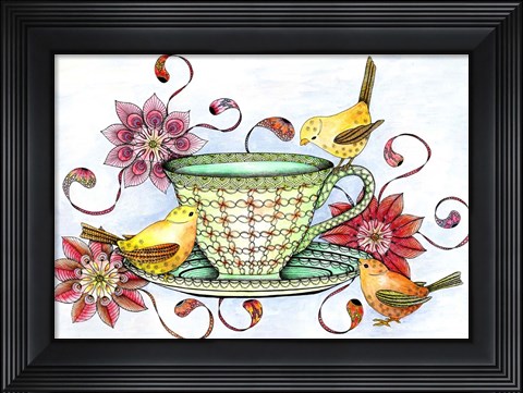 Framed Afternoon Tea &amp; Tweets Print