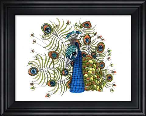 Framed Percival Peacock Print