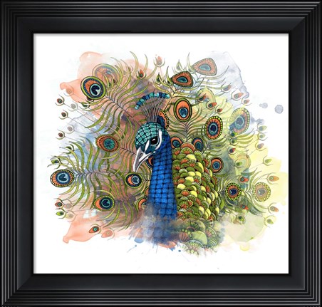 Framed Percival The Peacock Print
