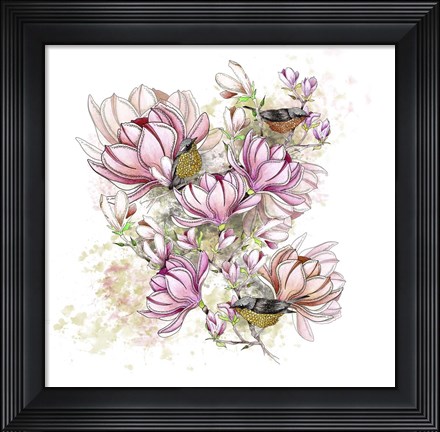 Framed Glorious Magnolia Days Print