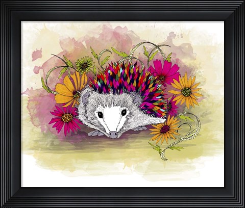 Framed Rainbow Hedgie Print