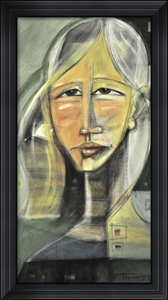 Framed Young Woman Print