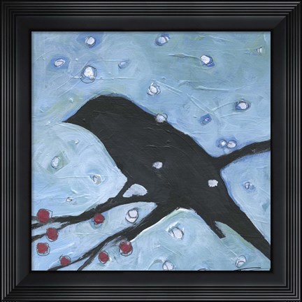 Framed Winter Bird 3 Print