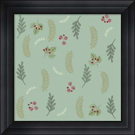 Framed Springn Summer Botanical Leaves Print