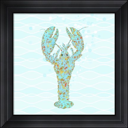 Framed Leonardo Lobster Print