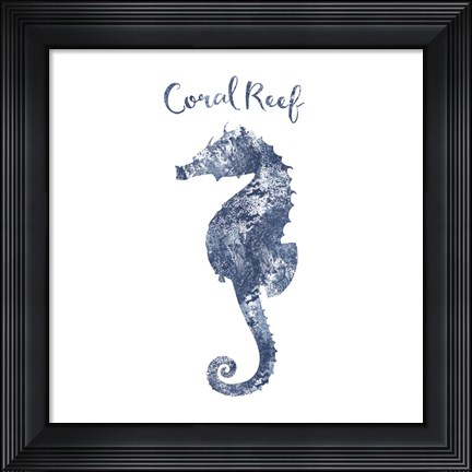 Framed Seahorse Coral Reef Print