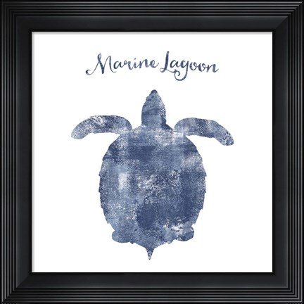 Framed Turtle Marine Lagoon Print