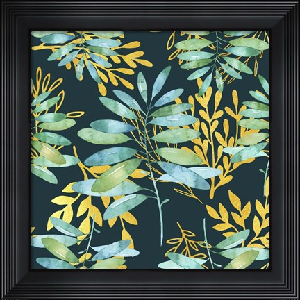 Framed Golden Summer Pattern Print