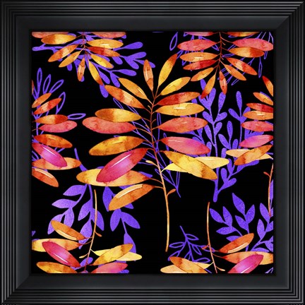 Framed Psychedelic Fall Print