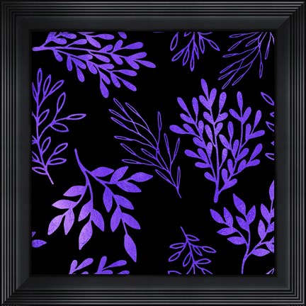 Framed Purple Leaves Print