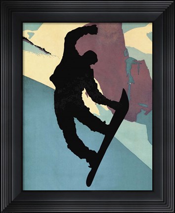 Framed Snowboarding Dude Morning Light Print
