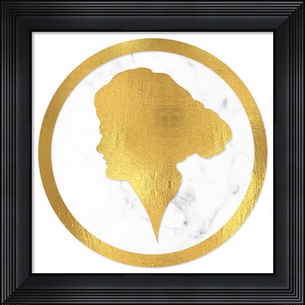 Framed Gibson Girl Cameo left Print