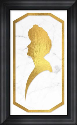 Framed Gibson Girl Cameo Long left Print