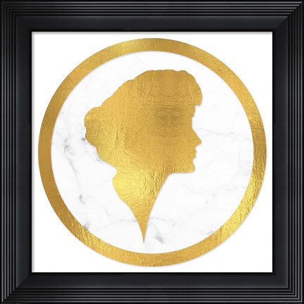 Framed Gibson Girl Cameo right Print