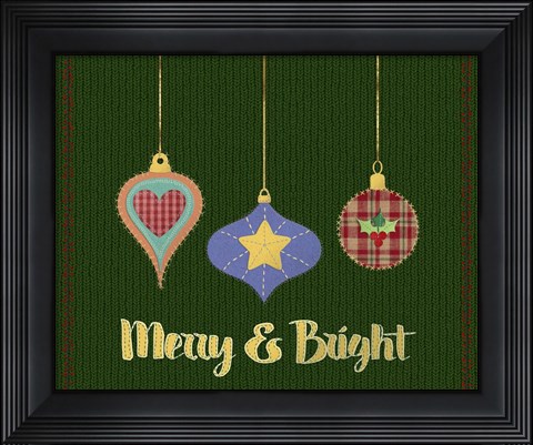 Framed Merry and Bright Print