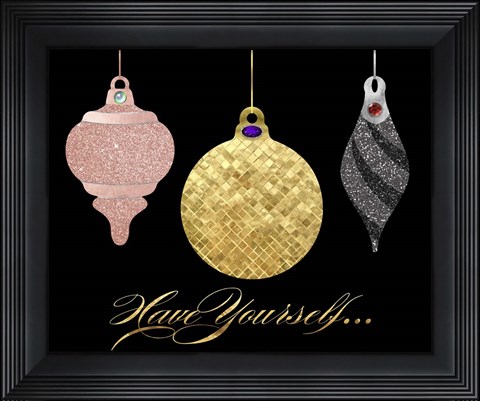 Framed Park Avenue Luxe Ornaments semi-flat Print