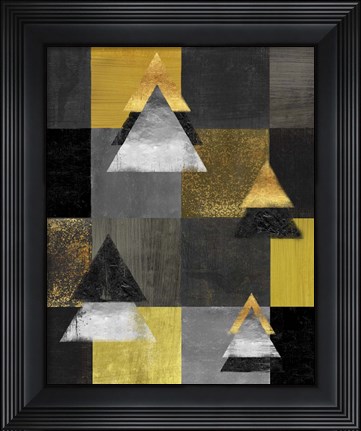 Framed Abstract Christmas Trees card Print