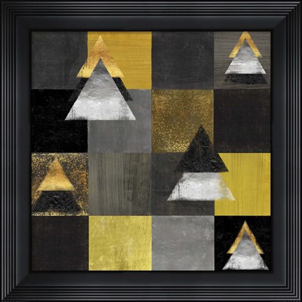 Framed Abstract Christmas Trees Print