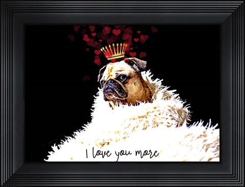 Framed Pug Love Print